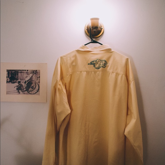 Printed Yellow Buttonup - Picture 3 of 4